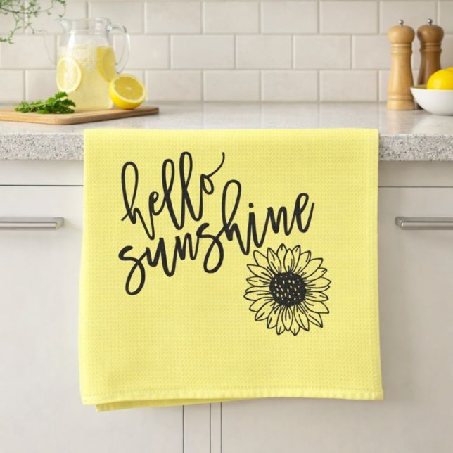 Paño De Cocina Hola Girasol Brillante (Subido por el creador)
