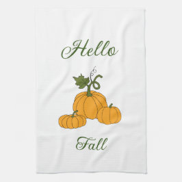 Paño De Cocina Hola Otoño Minimalista Bonito  
