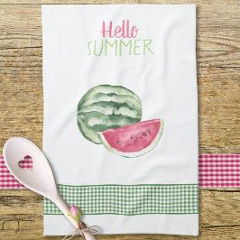 Paño De Cocina Hola Summer Watermelon Gingham