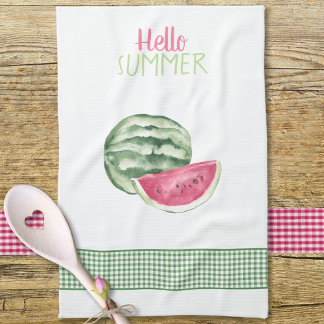 Paño De Cocina Hola Summer Watermelon Gingham