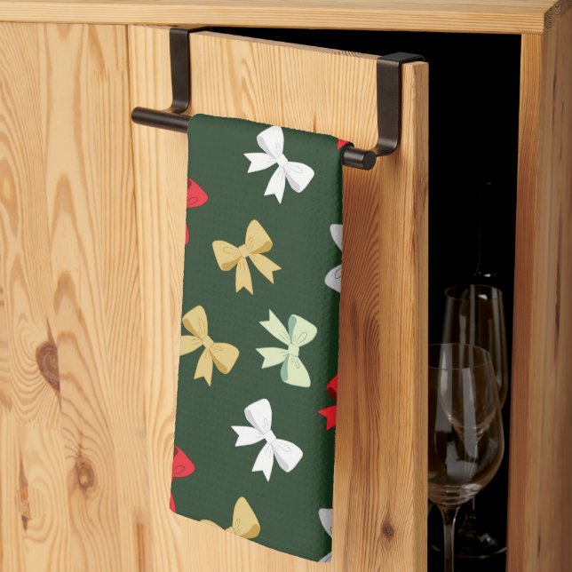 Paño De Cocina Holiday Bows (Pliegue de tercios)