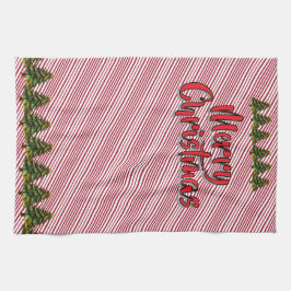 Paño De Cocina Holiday Deck The Halls Crew Christmas Candy Cane
