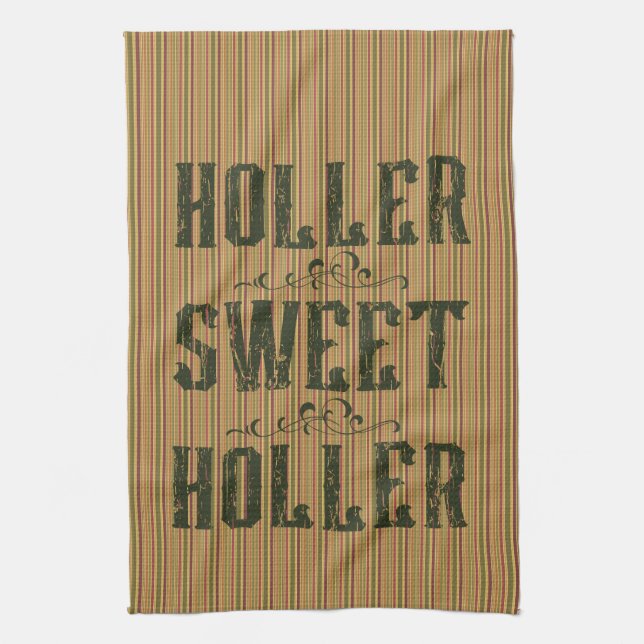 Paño De Cocina Holler Sweet Holler Rústico País (Vertical)