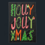 Paño De Cocina HOLLY JOLLY XMAS Dulces Navidades de vacaciones<br><div class="desc">Espero que te guste este patrón de vacaciones. Añade tu propio texto al personalizar si lo deseas. Consulta mi tienda para ver más artículos a juego y otros patrones de vacaciones. ¡Gracias por comprar conmigo!</div>