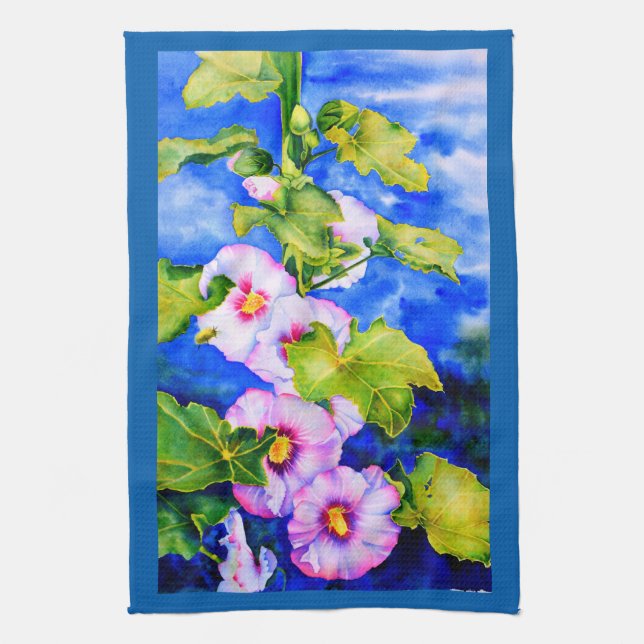 Paño De Cocina Hollyhocks (Vertical)