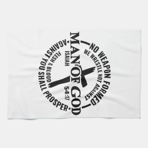 Paño De Cocina Hombre de Dios, ningún arma que se forme contra mí