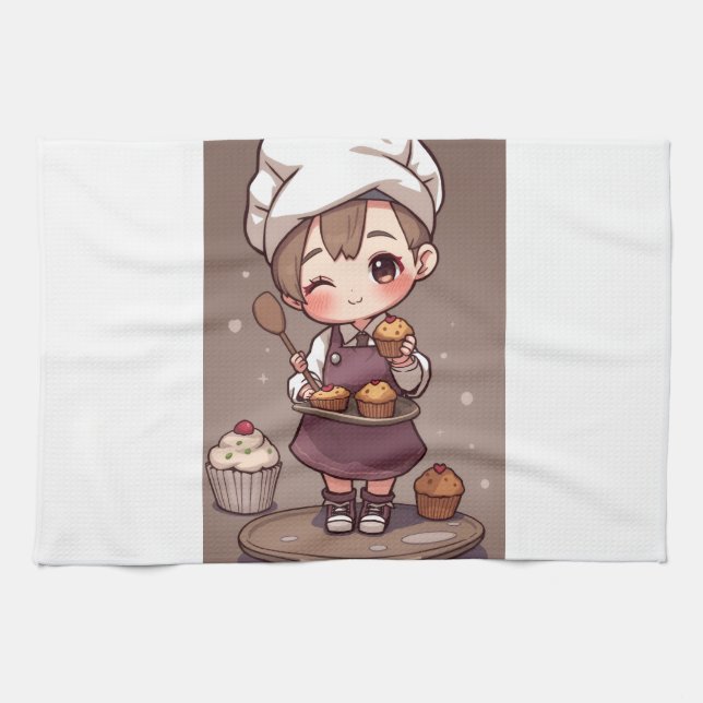 Paño De Cocina Hombre de magdalenas  (Horizontal)