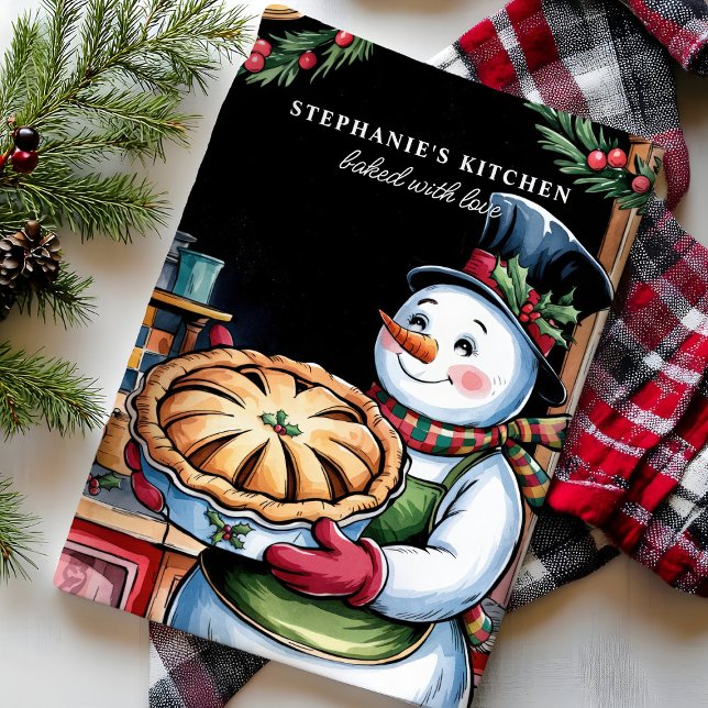 Paño De Cocina Hombre de nieve con Navidades personalizados de pi (Subido por el creador)