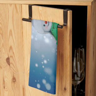 Paño De Cocina Hombre de nieve de invierno SlipperyJoe bufanda ve