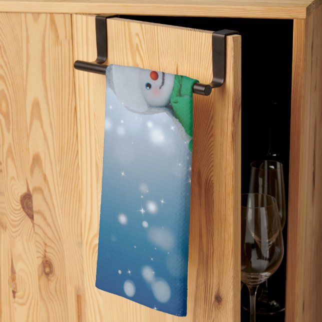 Paño De Cocina Hombre de nieve de invierno SlipperyJoe bufanda ve (Pliegue de tercios)