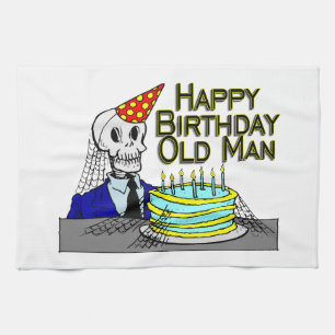 Paño De Cocina Hombre del Web de araña del feliz cumpleaños vie