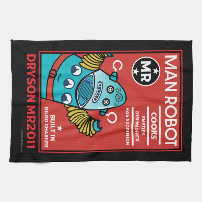 Paño De Cocina Hombre Robot El Hombre Perfecto (Horizontal)