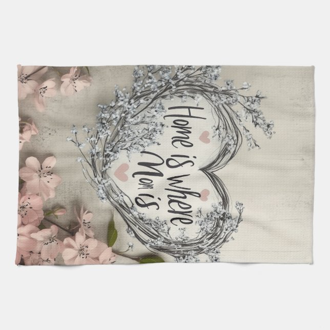 Paño De Cocina Home is where Mom is (Horizontal)