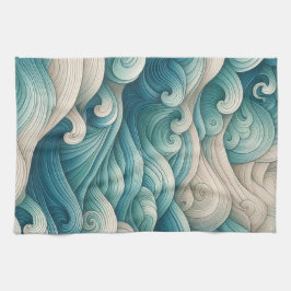 Paño De Cocina Home Studio Ocean Wave Swirl