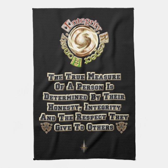 Paño De Cocina Honestidad Integridad Respeto MXT (Vertical)