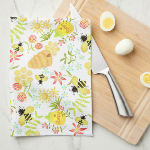 Paño De Cocina Honey Bee White