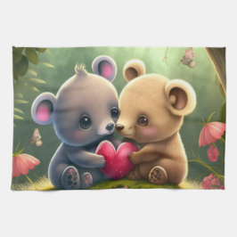 Paño De Cocina Hongos pequeños en el bosque