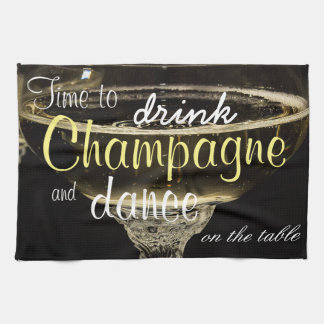 Paño De Cocina Hora de beber el champán y la danza en la tabla