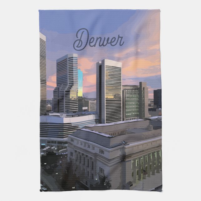 Paño De Cocina Horizonte de Denver (Vertical)