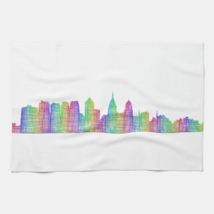 Paño De Cocina Horizonte de la ciudad de Philadelphia