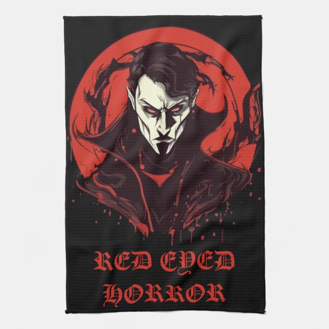 Paño De Cocina Horror de ojos rojos (Vertical)