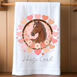 Paño De Cocina Horse Girl Valentine