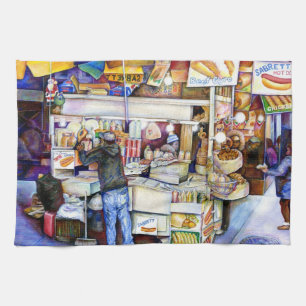 Paño De Cocina Hot Dog God, ciudad de Nueva York
