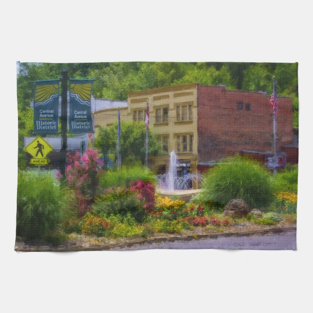 Paño De Cocina Hot Springs Roundabout Painterly (Horizontal)