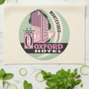 Paño De Cocina Hotel Oxford, Montevideo, Uruguay, Viajes Antiguos