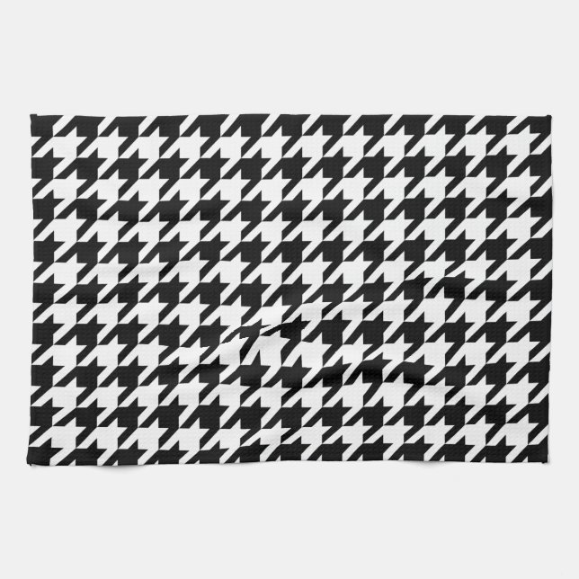 Paño De Cocina Houndstooth - color de fondo del personalizar (Horizontal)