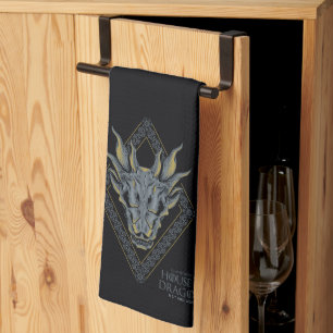 Paño De Cocina HOUSE OF THE DRAGON Balerion Skull Diamond Crest