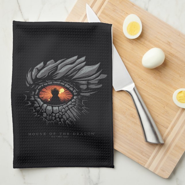 Paño De Cocina HOUSE OF THE DRAGON | Dragon's Eye Iron Throne (Doblado Cuarto)