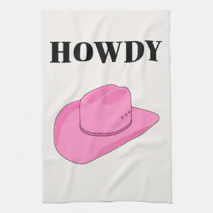 Paño De Cocina Howdy Cowboy Gorra Pink