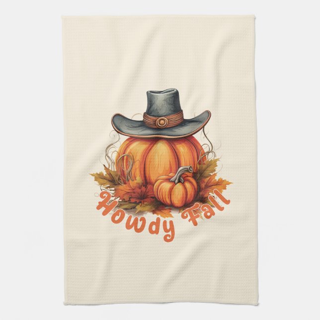 Paño De Cocina Howdy Fall - Rústicos Vibes otoñales (Vertical)
