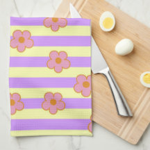 Huelga de color amarillo morado Tropical Floral Bo
