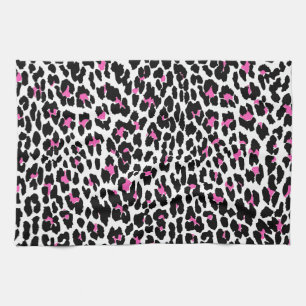 Paño De Cocina huella de leopardo rosa