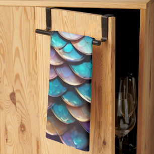 Paño De Cocina Hues encantados: Allure of Pastel Mermaid Scales