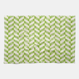 Paño De Cocina Hueso de arenque abstracto en la vegetación