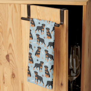Paño De Cocina Huesos y patas de perro de Rottweiler