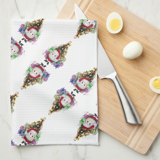 Paño De Cocina Huevo de Santa Navidad (Doblado Cuarto)