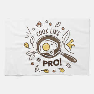 Paño De Cocina Huevo en Ilustracion Pan - Delicioso Desayuno