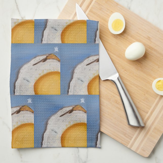 Paño De Cocina Huevo frito (Doblado Cuarto)