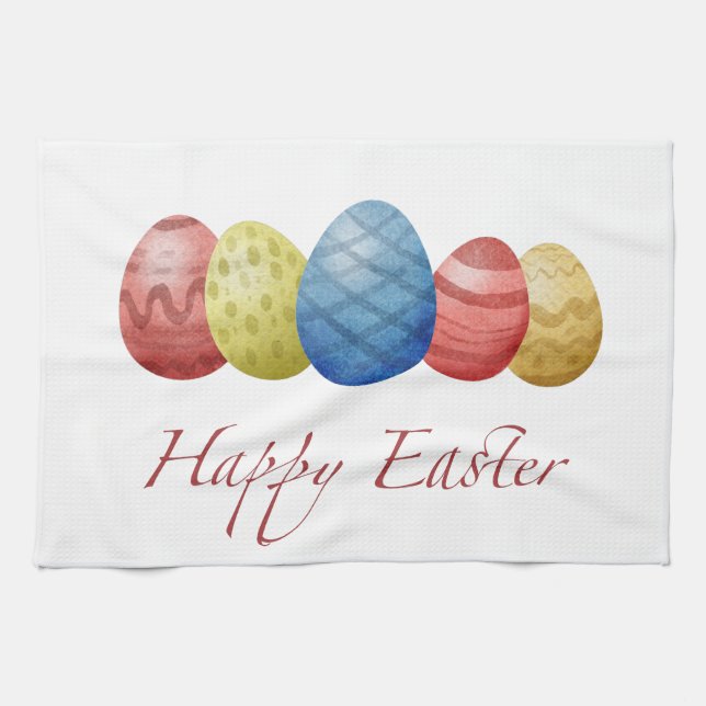 Paño De Cocina Huevos felices de Pascua (Horizontal)