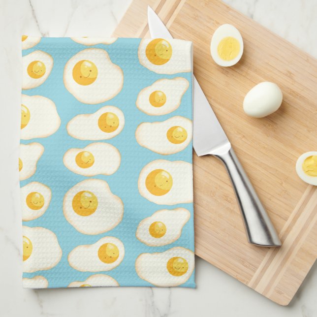 Paño De Cocina Huevos fritos (Doblado Cuarto)