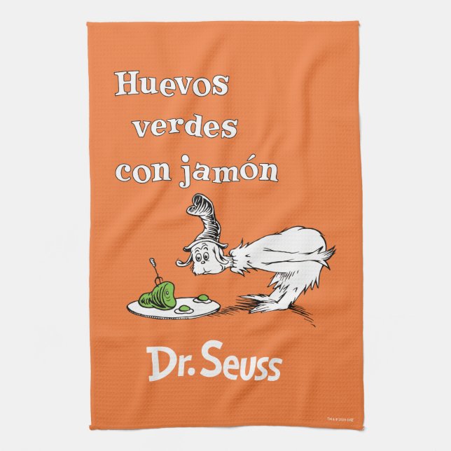 Paño De Cocina Huevos verdes con jamón del Dr. Seuss (Vertical)