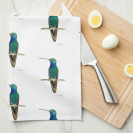 Paño De Cocina Hummingbird De Carne Grande En Una Rama