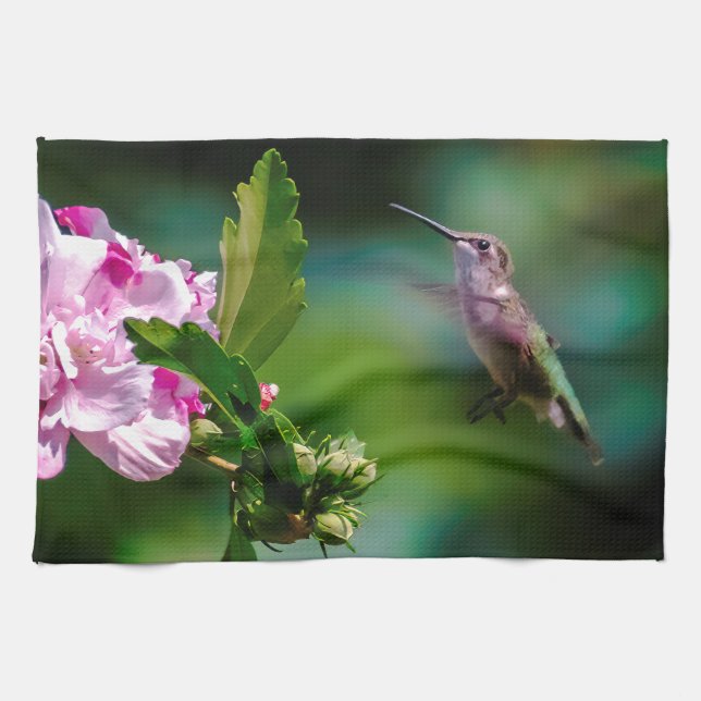 Paño De Cocina Hummingbird - Fotografía original (Horizontal)