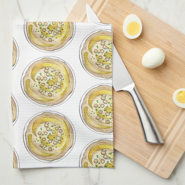 Paño De Cocina Hummus Chickpeas humedecidas (Doblado Cuarto)