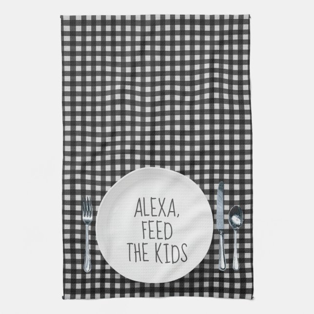Paño De Cocina Humor de comando de Alexa (Vertical)