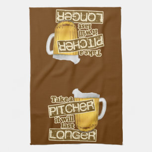 Paño De Cocina Humor de consumición de la cerveza divertida